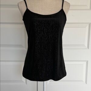 LOFT Black Shimmer Tank Top